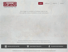 Tablet Screenshot of brandtconstruction.com